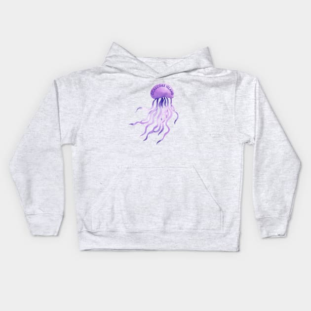 Ocracoke Jellyfish Kids Hoodie by Trent Tides